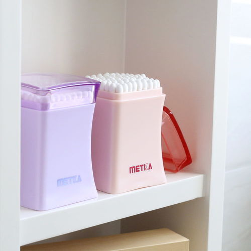 美特家metka典雅方形棉簽瓶創意家居居家日用百貨棉簽筒棉簽盒